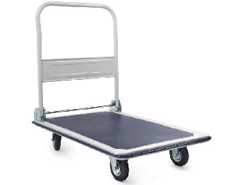 Тележка платформенная 300 кг TOR PH300 (880х600) со складной ручкой (резиновые колеса 125 мм) 130031 – фото товара
